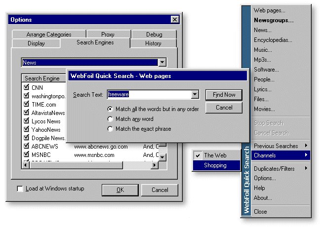 WebFoil Quick Search Screenshot